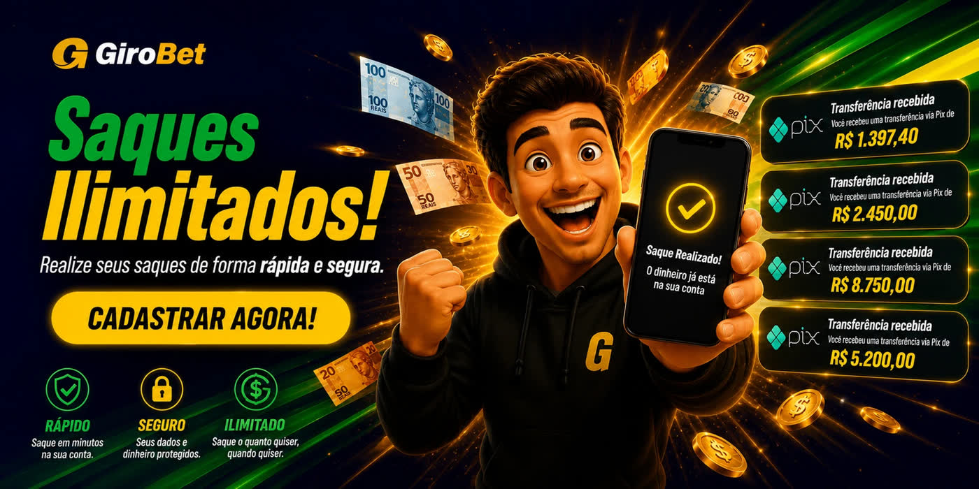 Depósitos e saques no Girobet